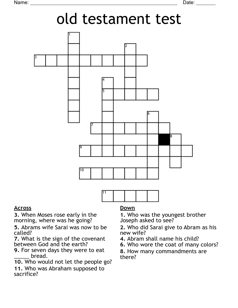 old testament test Crossword