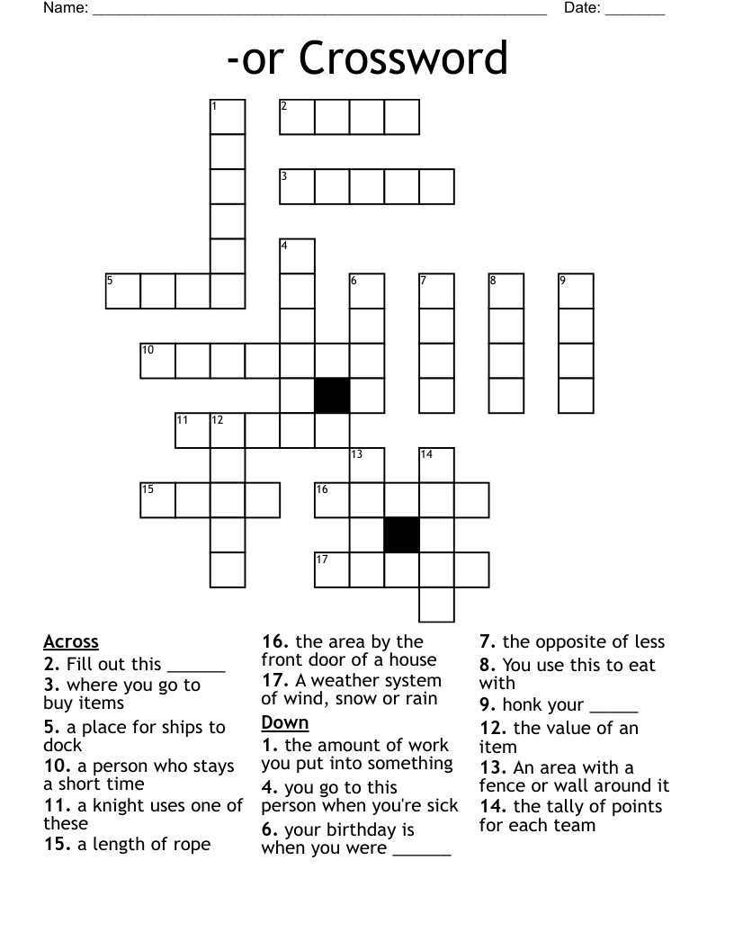 -or Crossword