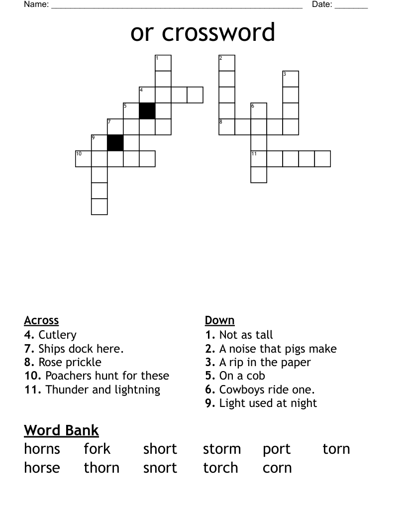 or crossword