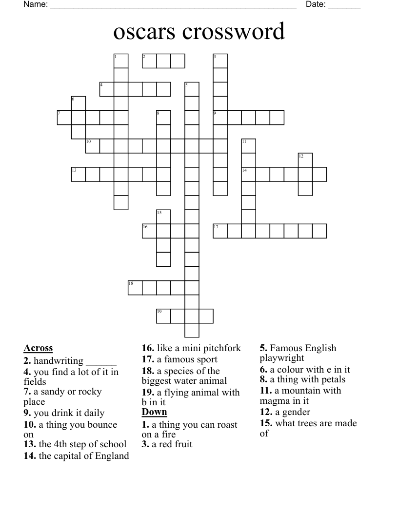 oscars crossword
