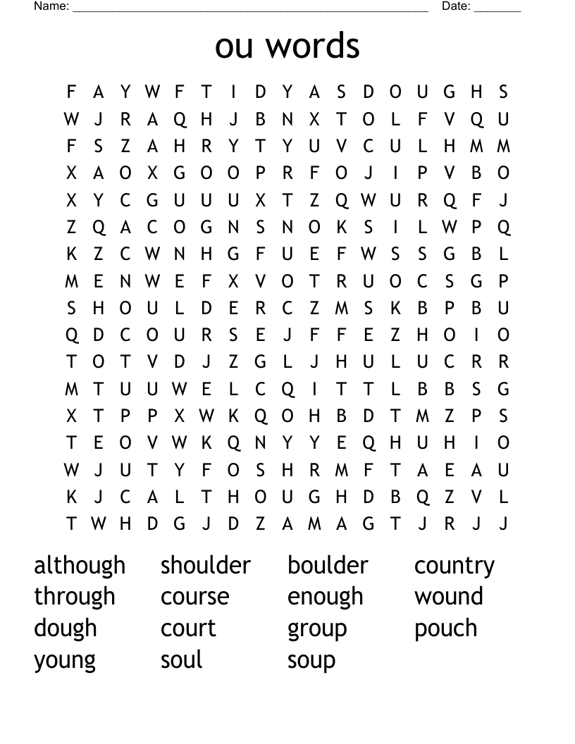 ou words Word Search