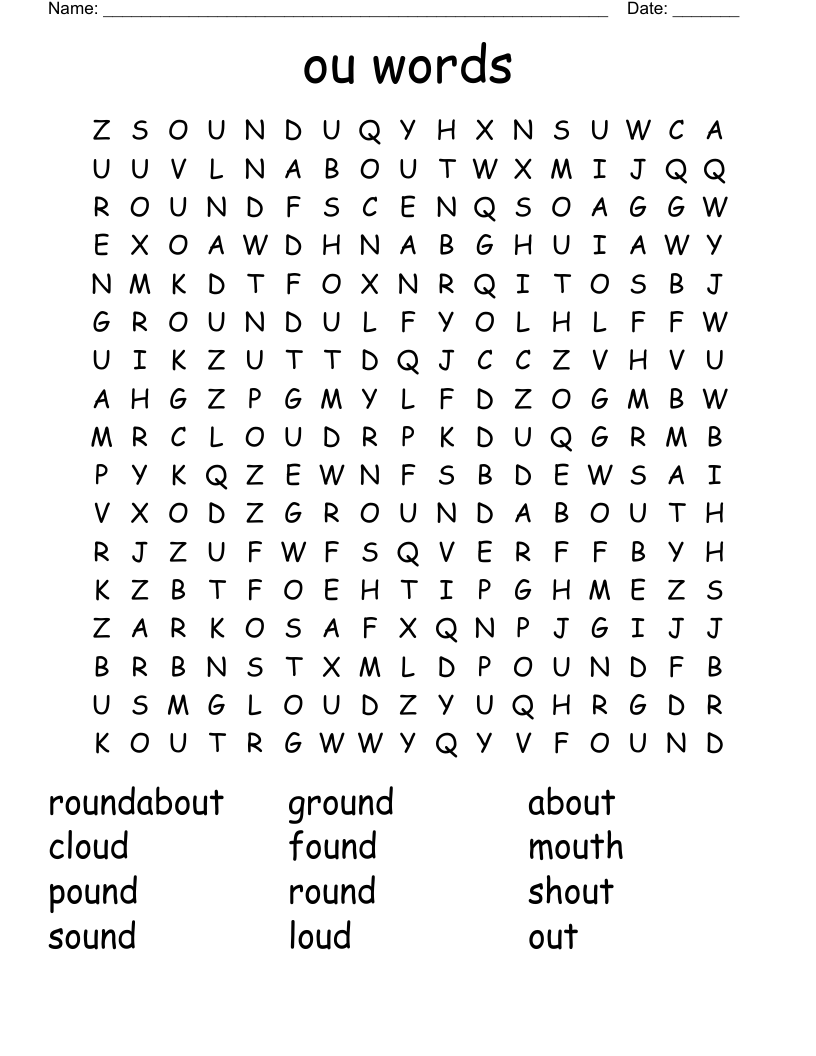 ou words Word Search