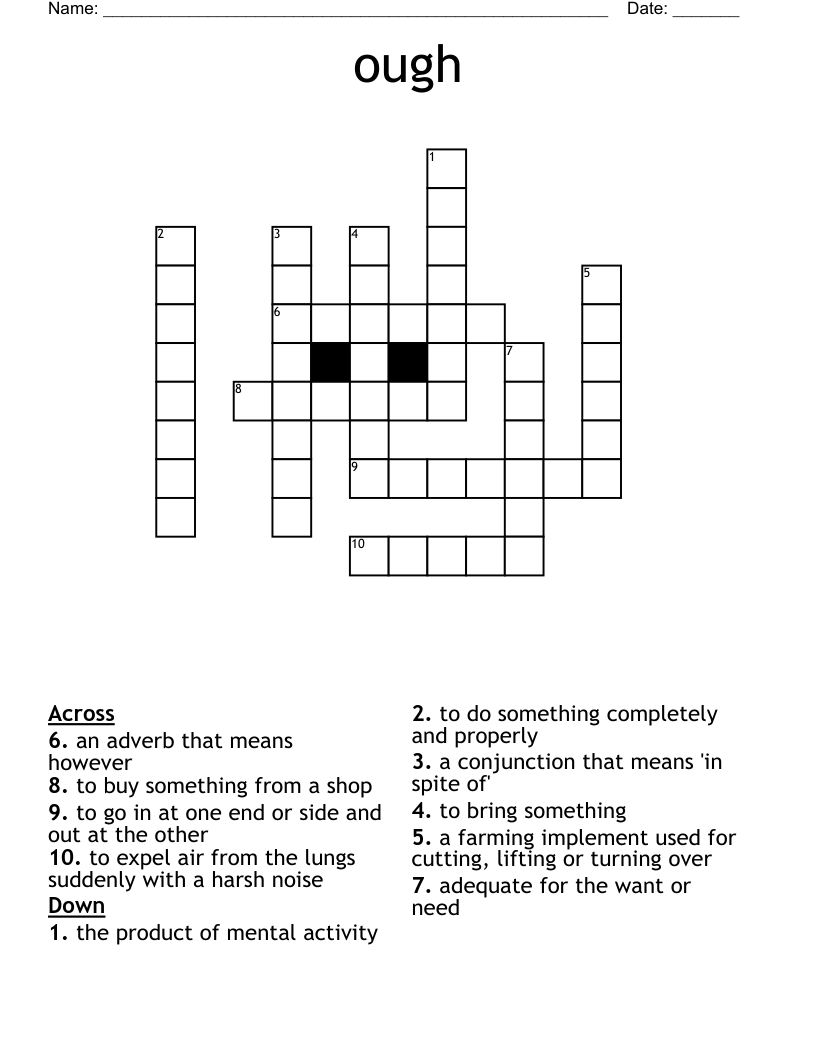 ough Crossword