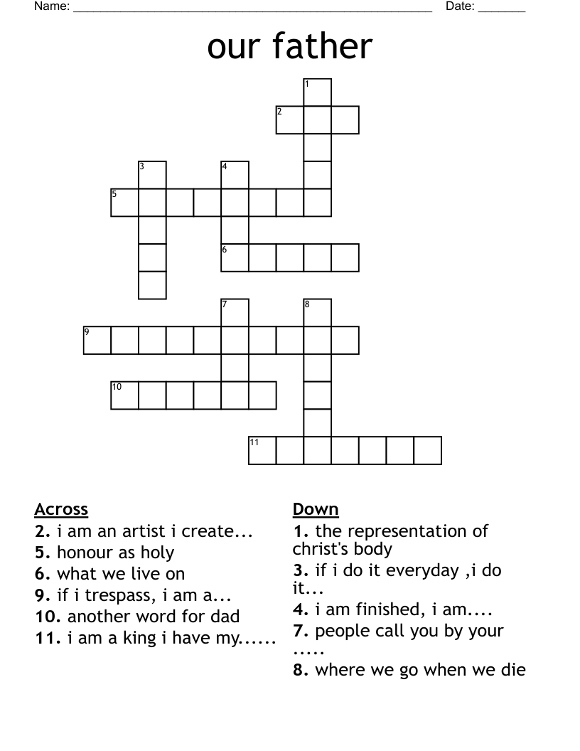 our father Crossword