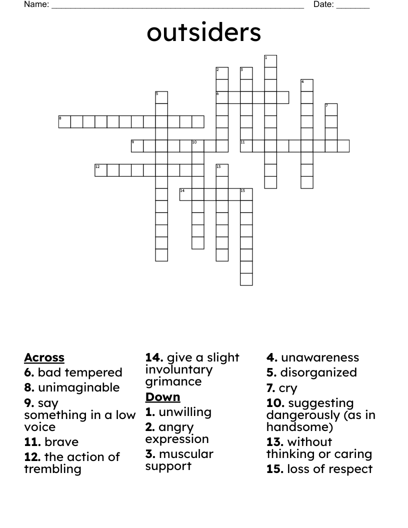 outsiders  Crossword