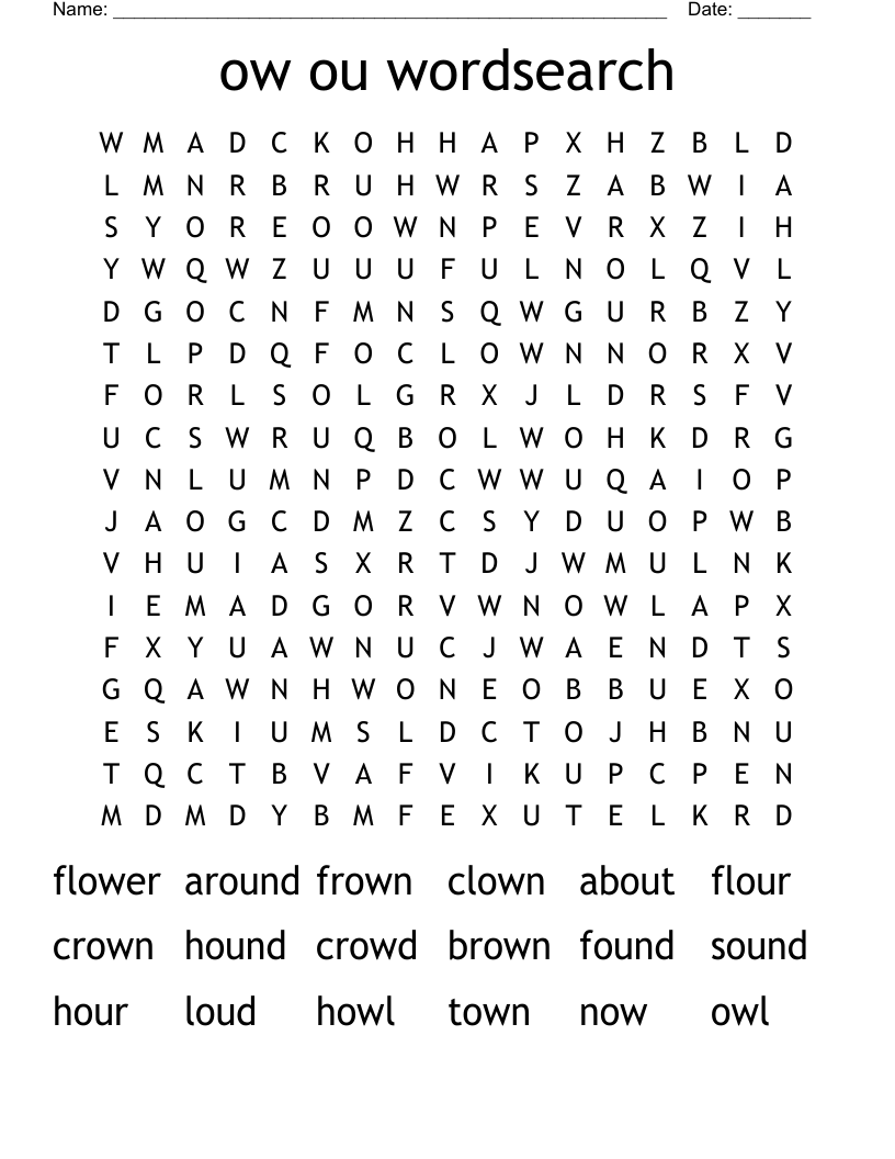 ow ou wordsearch