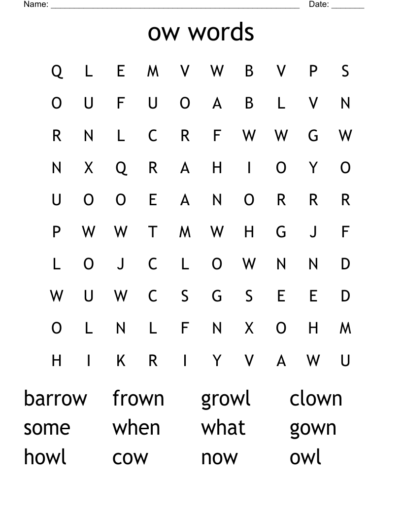 ow words Word Search
