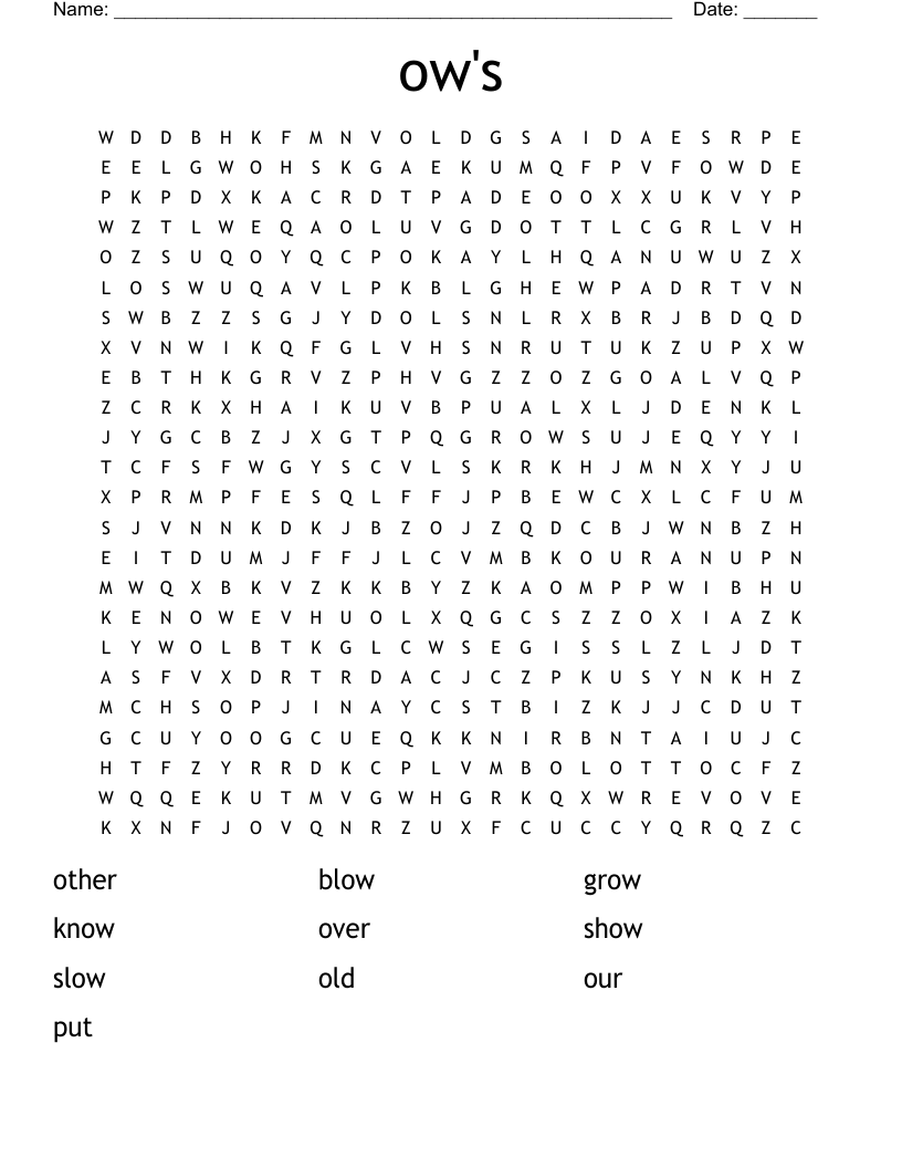 ow's Word Search