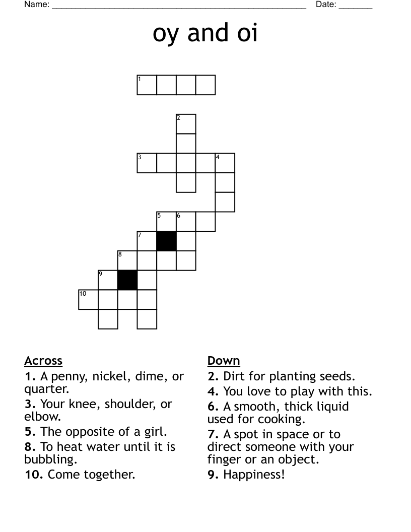 oy and oi Crossword