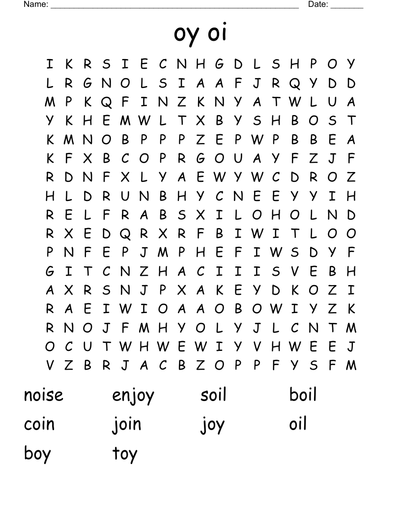 oy oi Word Search