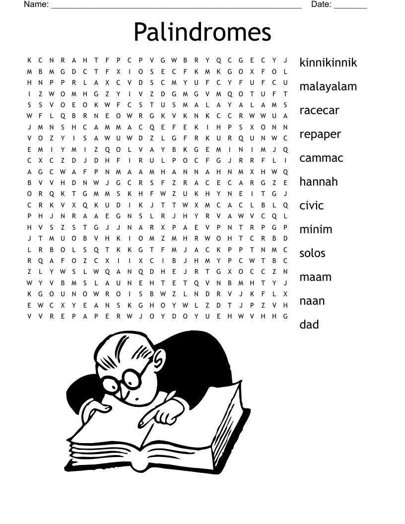 Palindromes  Word Search