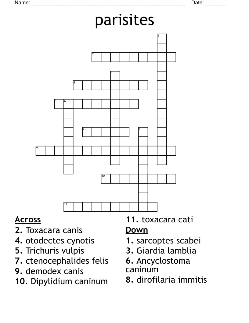 parisites Crossword