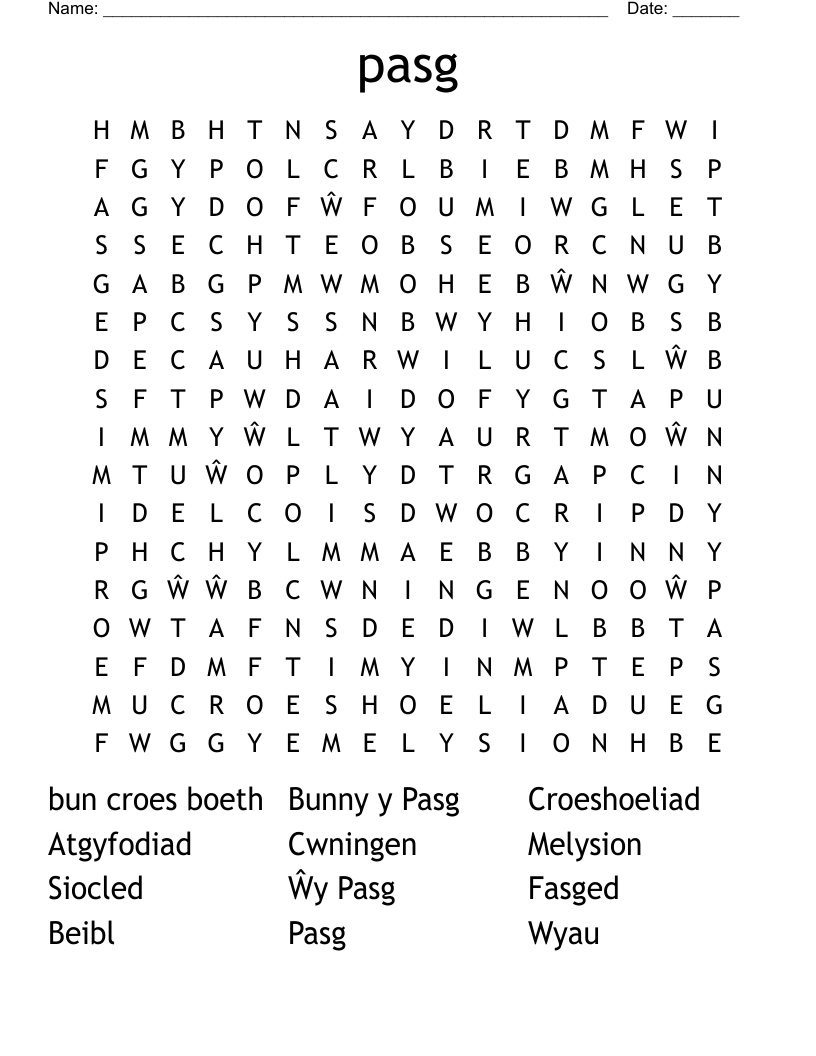 pasg Word Search