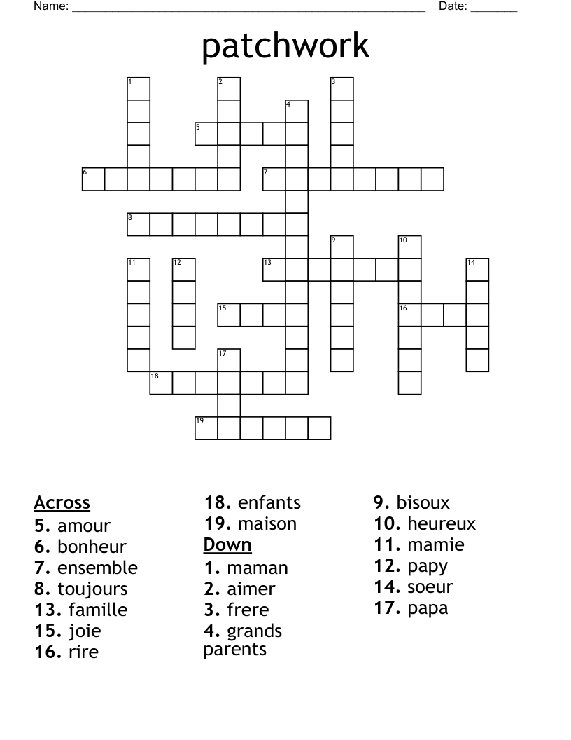 patchwork Crossword