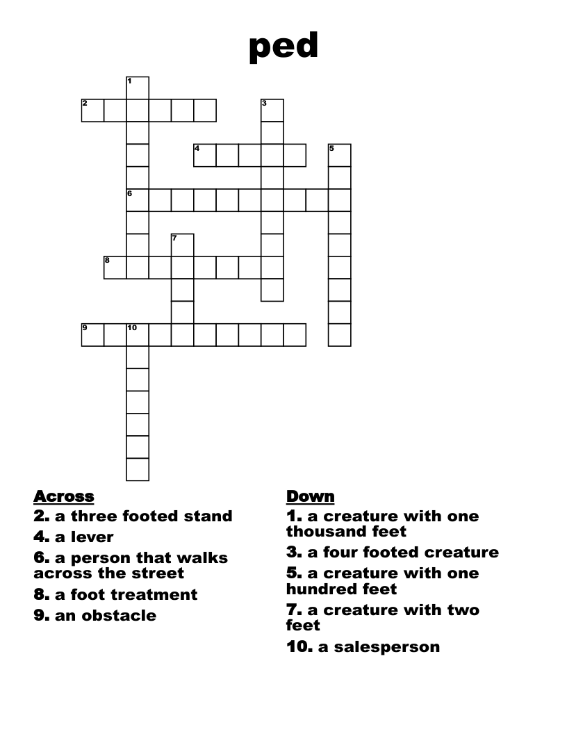 ped Crossword
