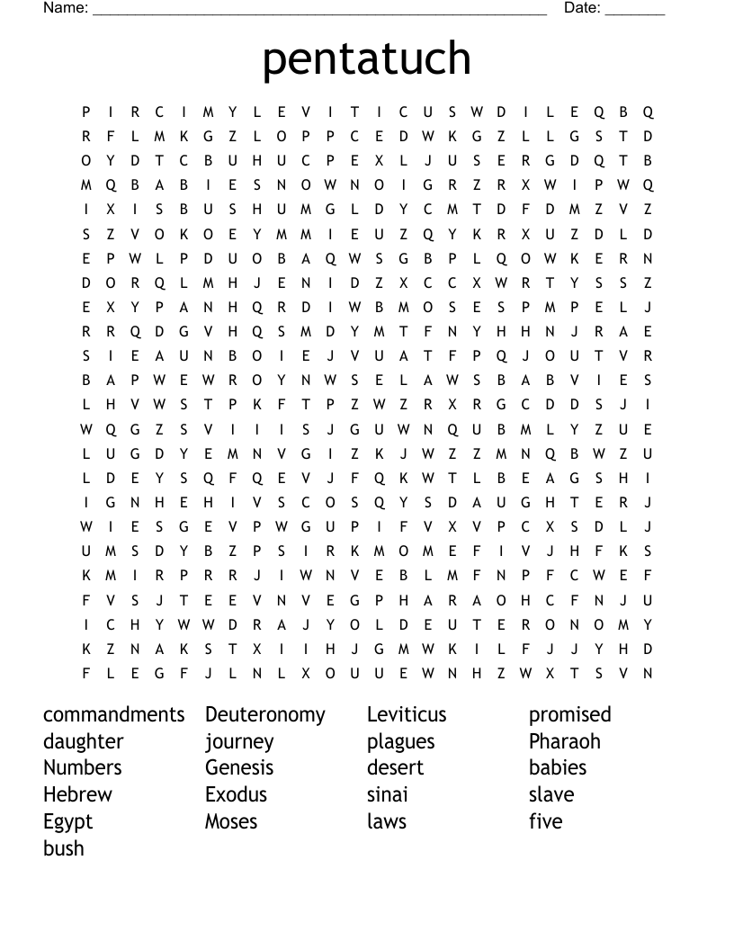 pentatuch Word Search