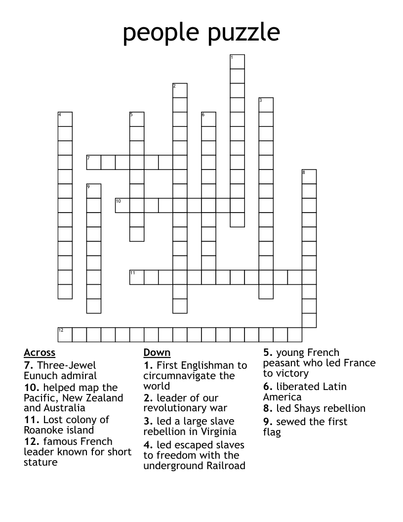 people puzzle Crossword