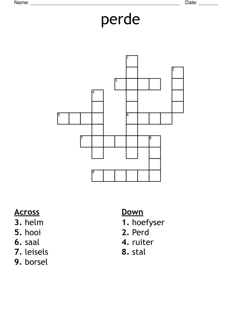 perde Crossword