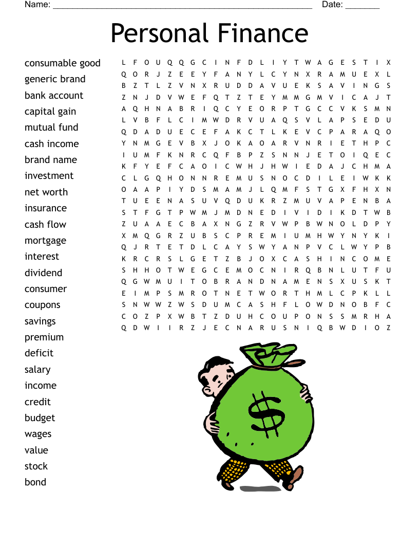 Personal Finance Word Search