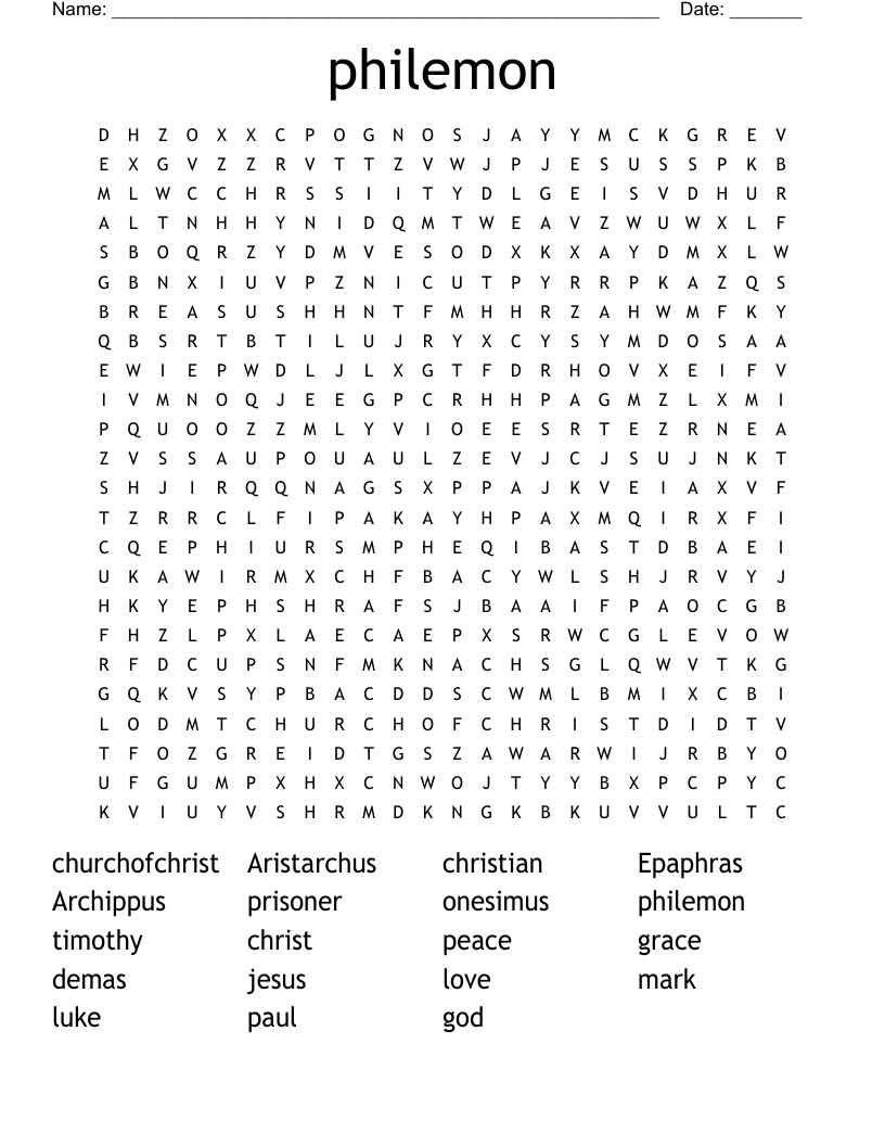 philemon Word Search