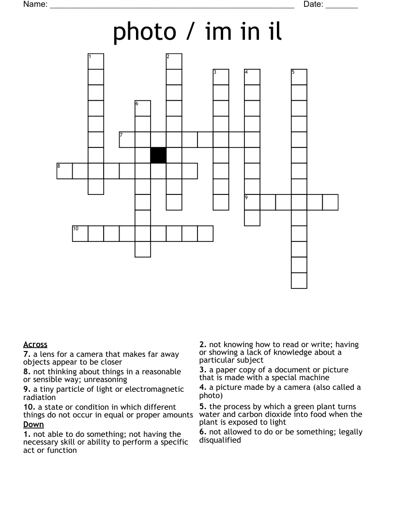 photo / im in il Crossword