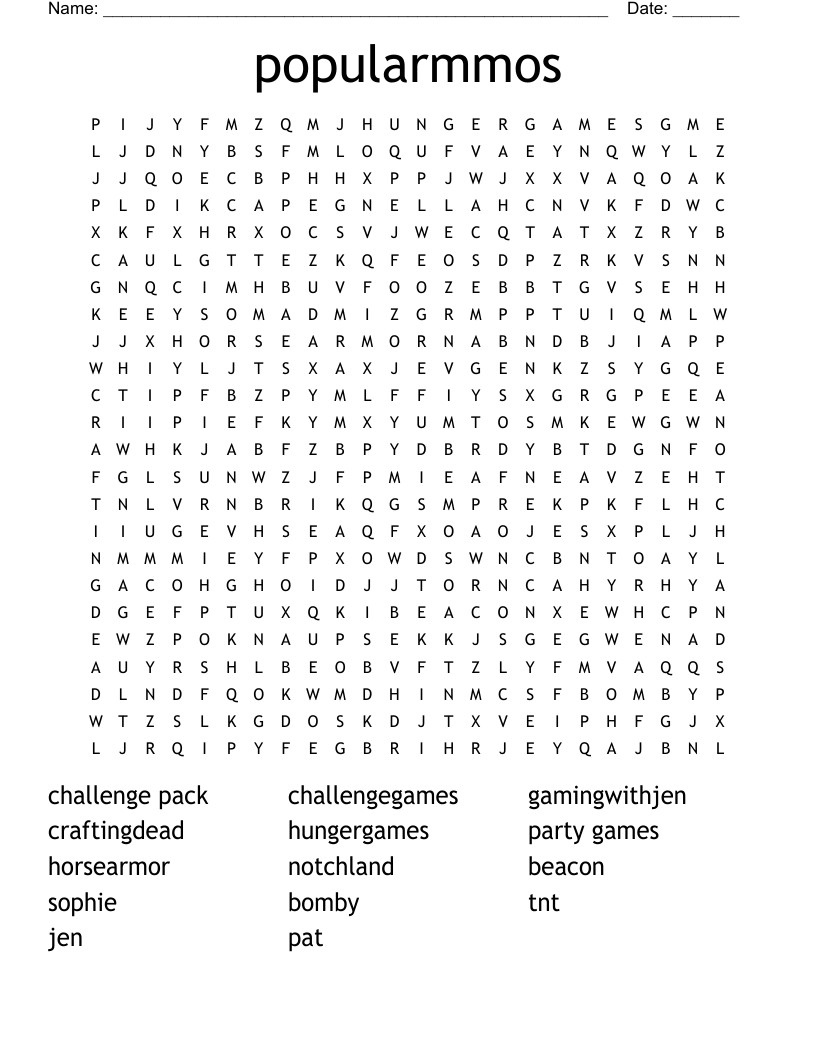 popularmmos Word Search