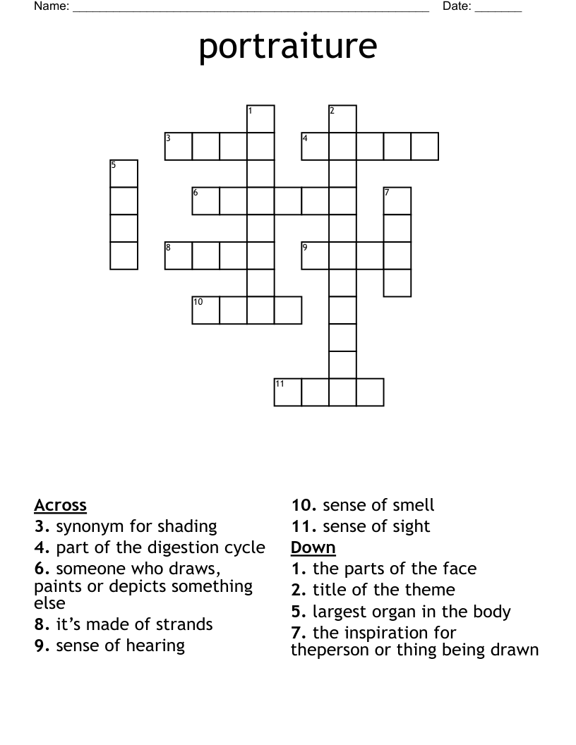 portraiture  Crossword