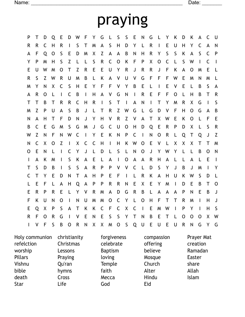 praying Word Search