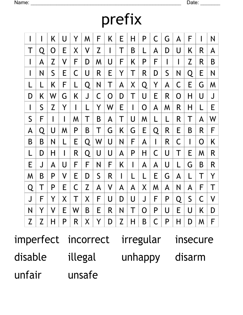 prefix Word Search