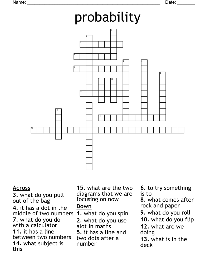 probability Crossword