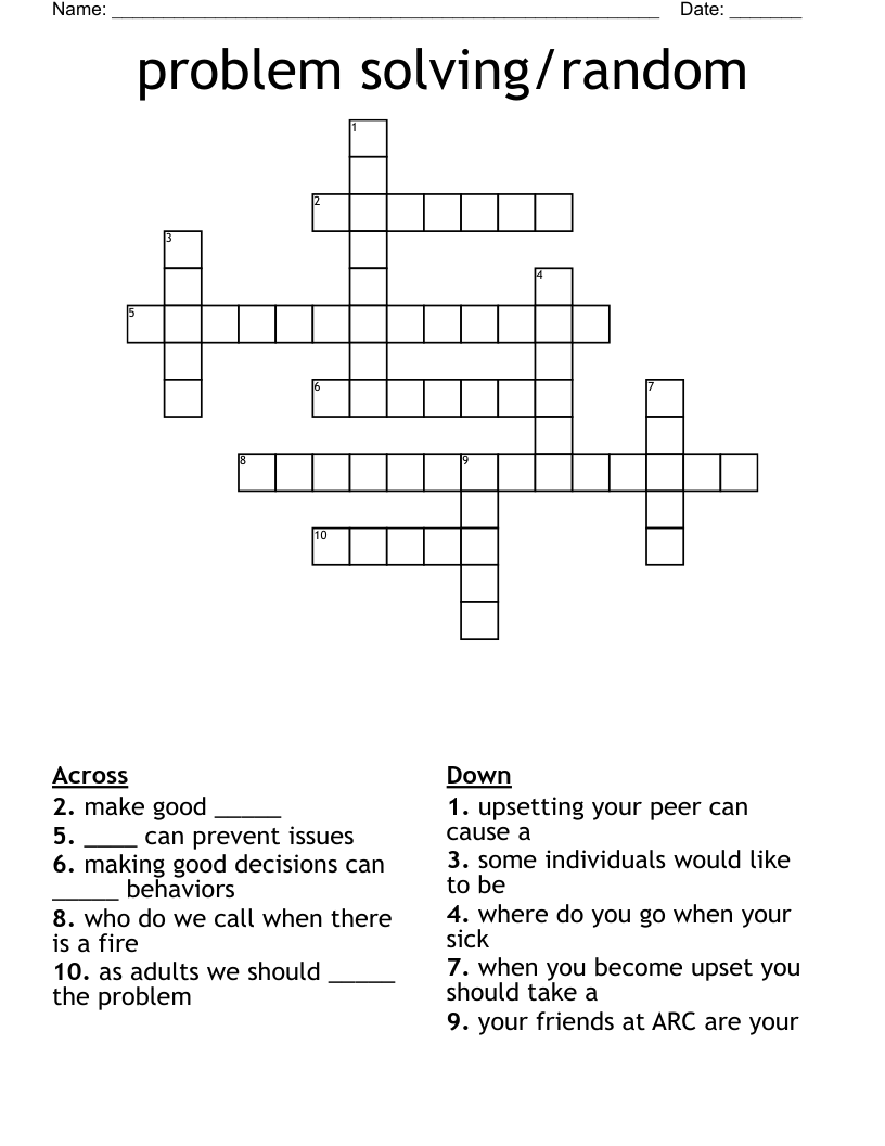 problem solving/random Crossword