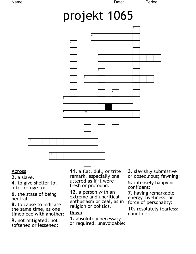 projekt 1065 Crossword