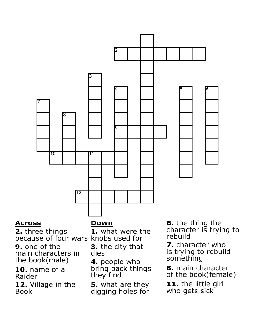                                                                           n                                                                                                                                                                                     Crossword