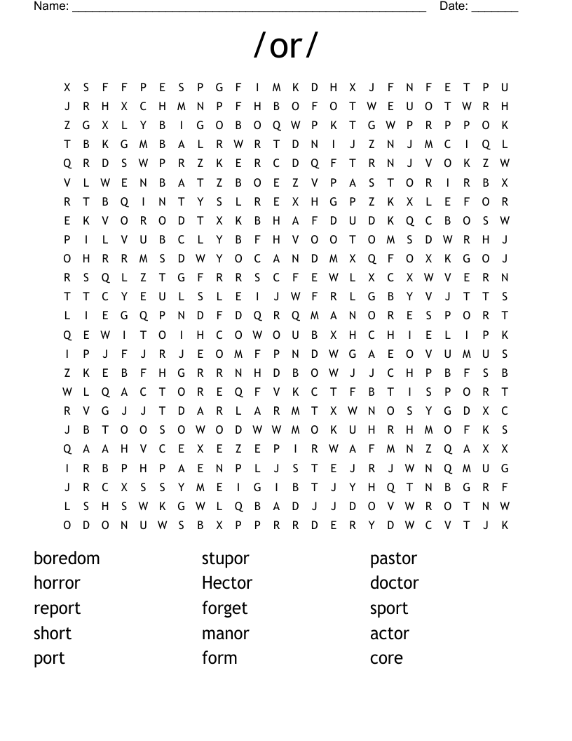 /or/ Word Search