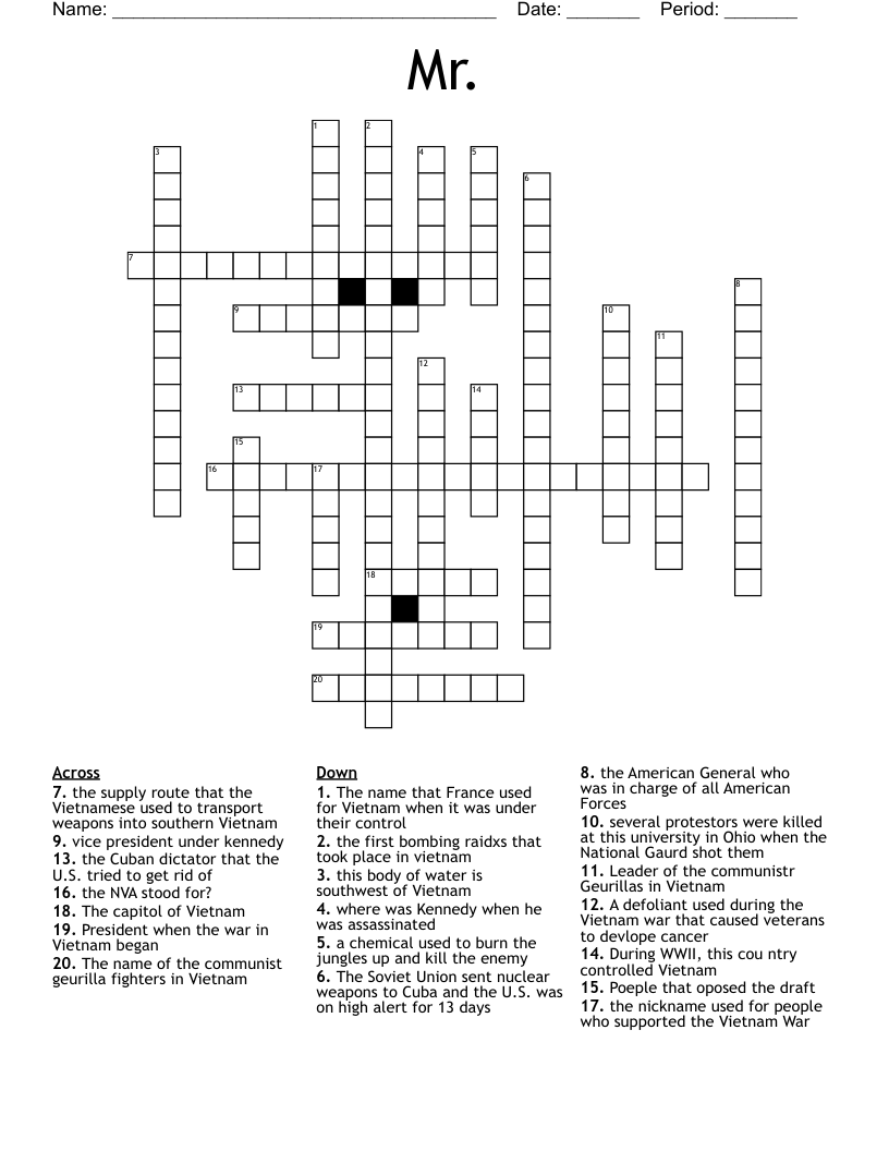 Mr. Crossword