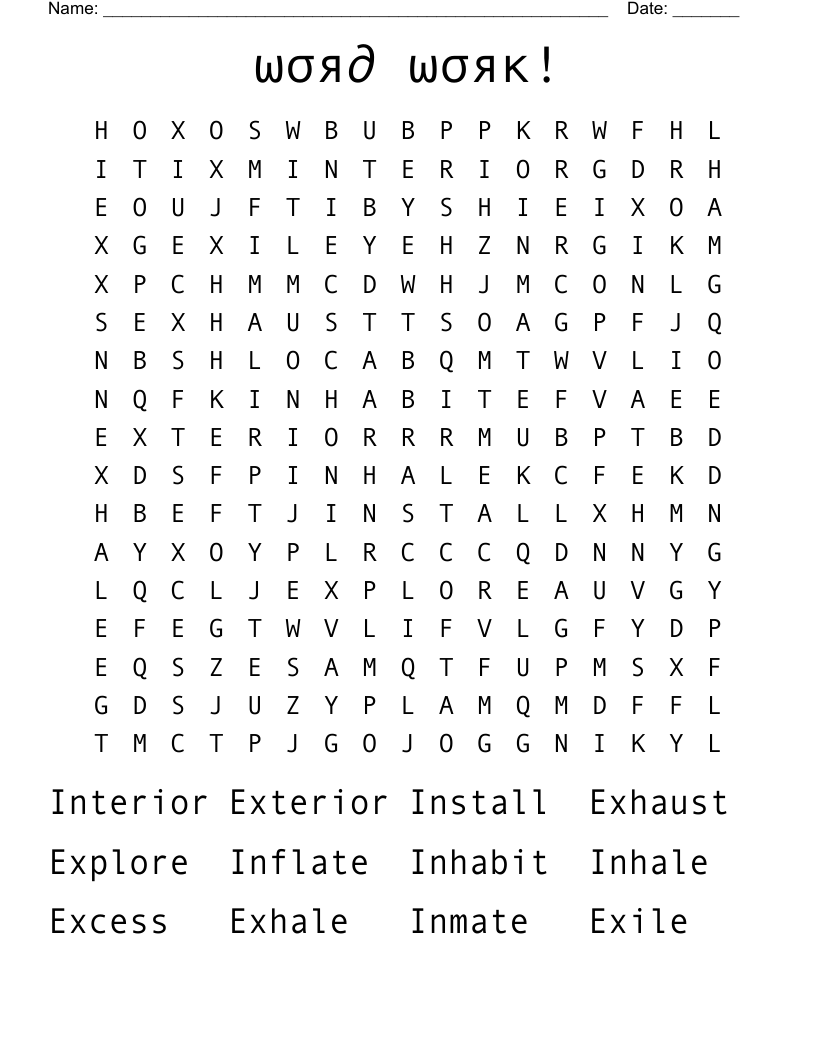 ωσя∂ ωσяк!  Word Search