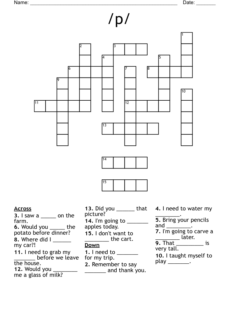/p/ Crossword