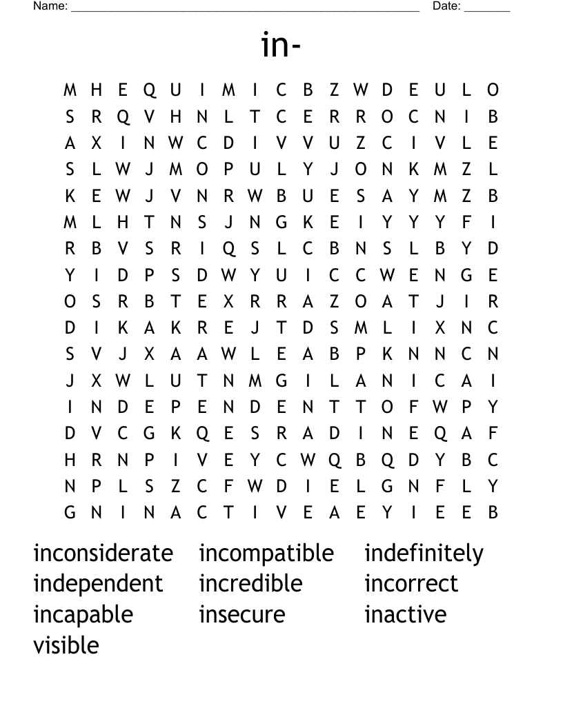 in- Word Search