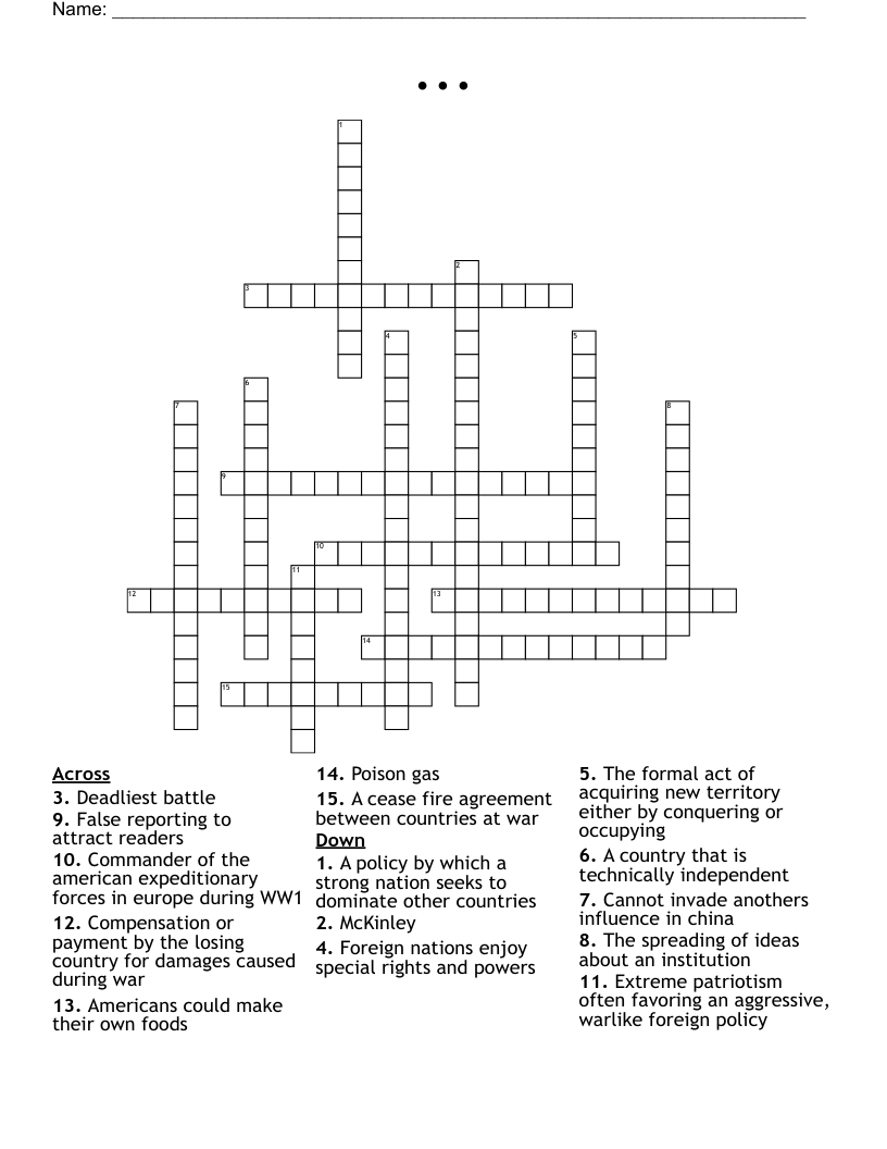 ... Crossword