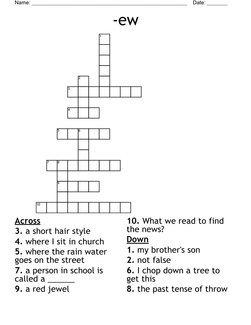 -ew Crossword