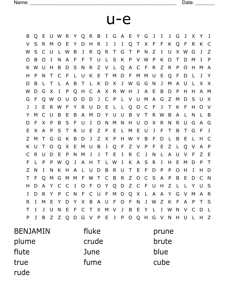 u-e Word Search