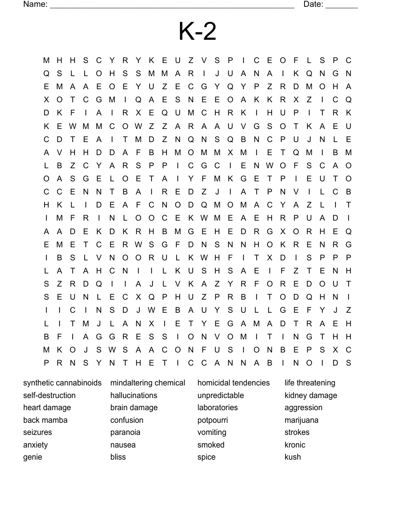 K-2 Word Search