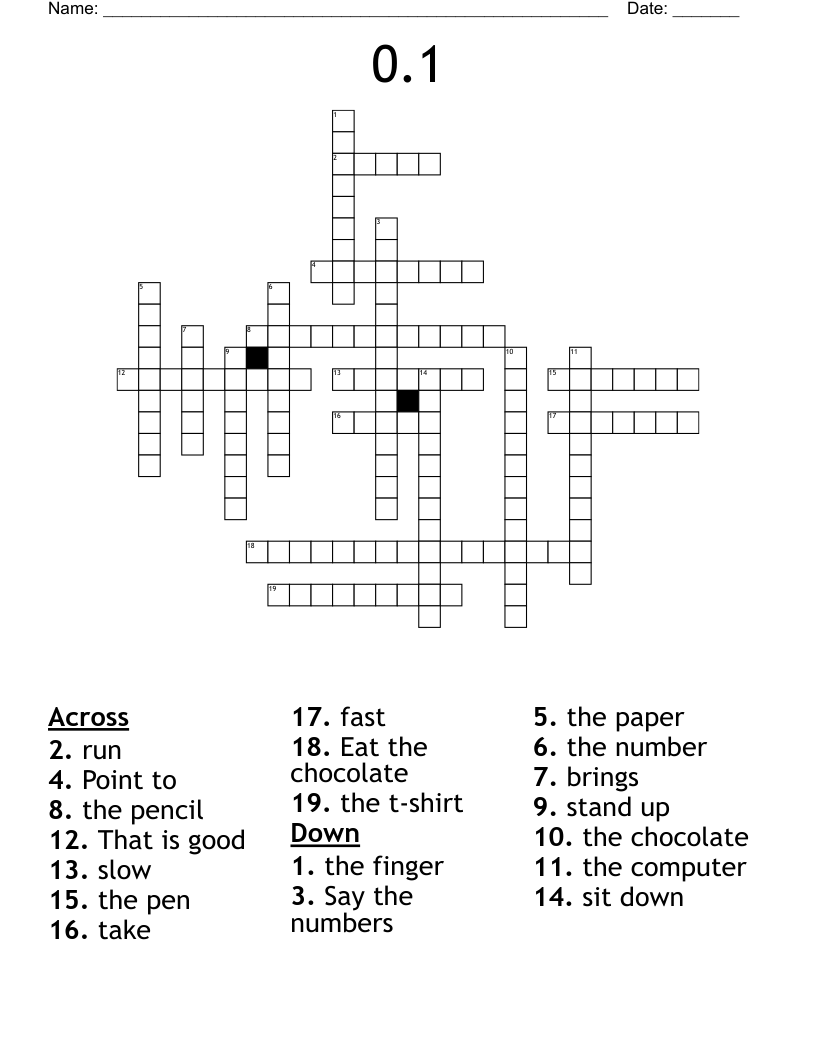 0.1 Crossword