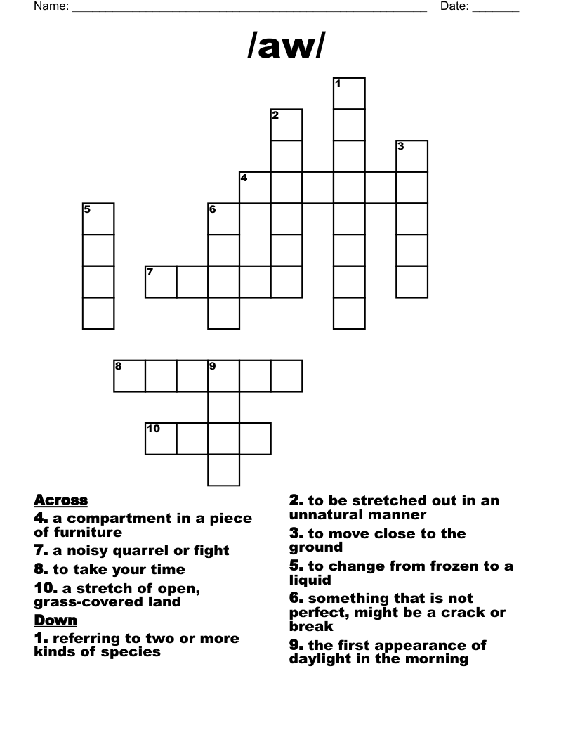 /aw/ Crossword