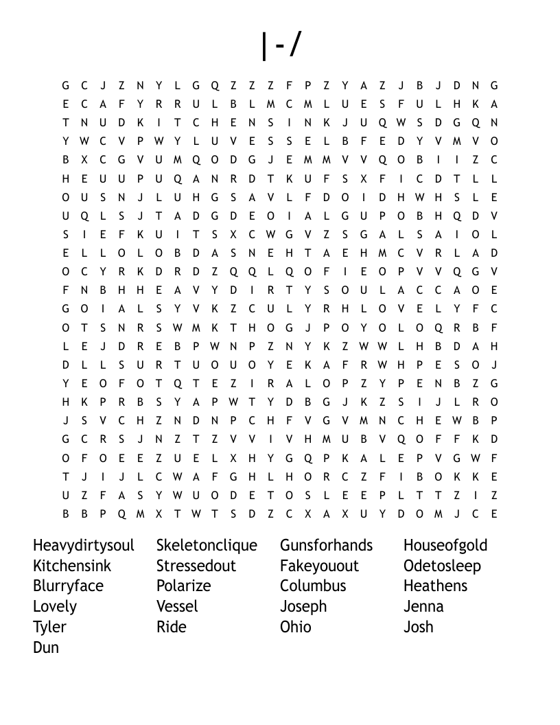 |-/ Word Search