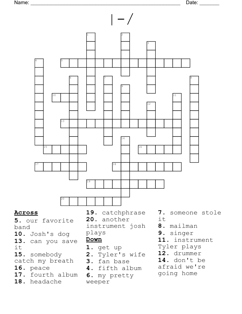 |-/ Crossword