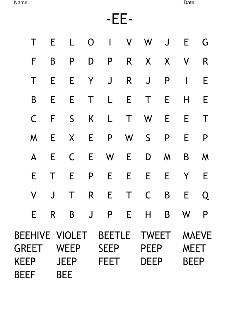 -EE- Word Search