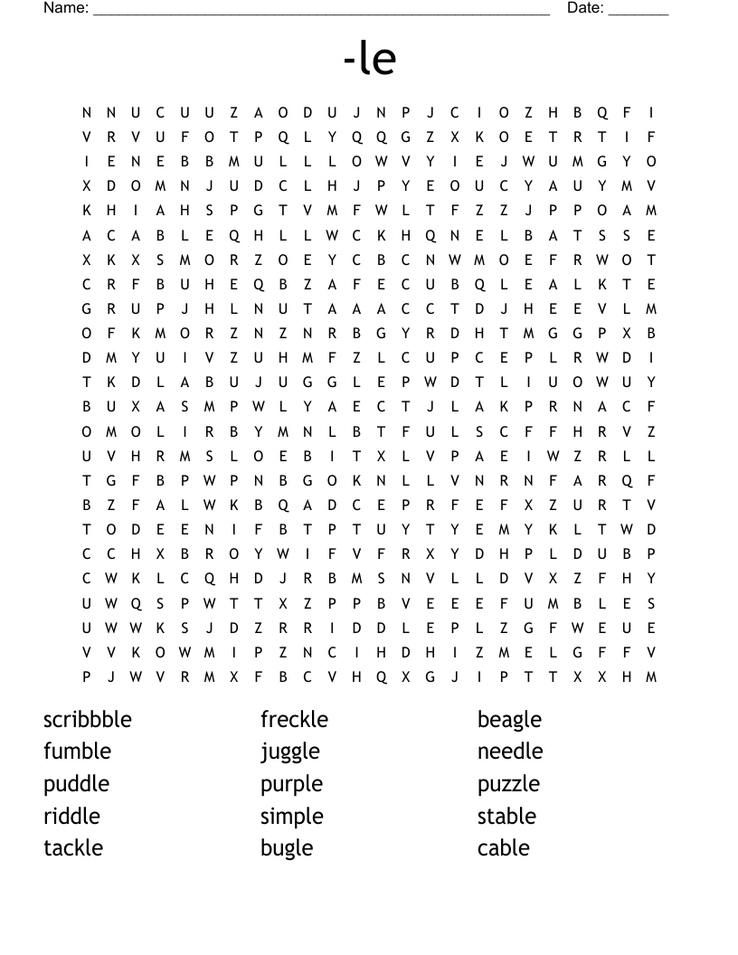 -le Word Search