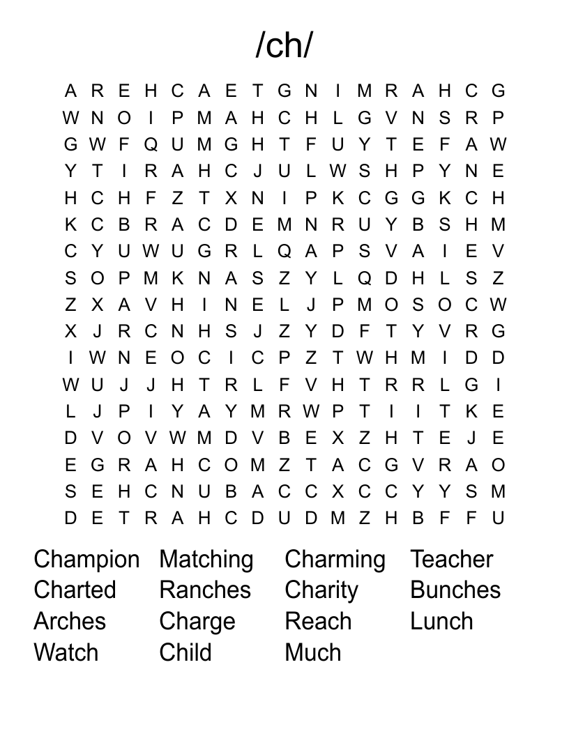 /ch/ Word Search