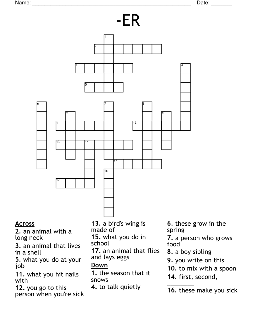 -ER Crossword